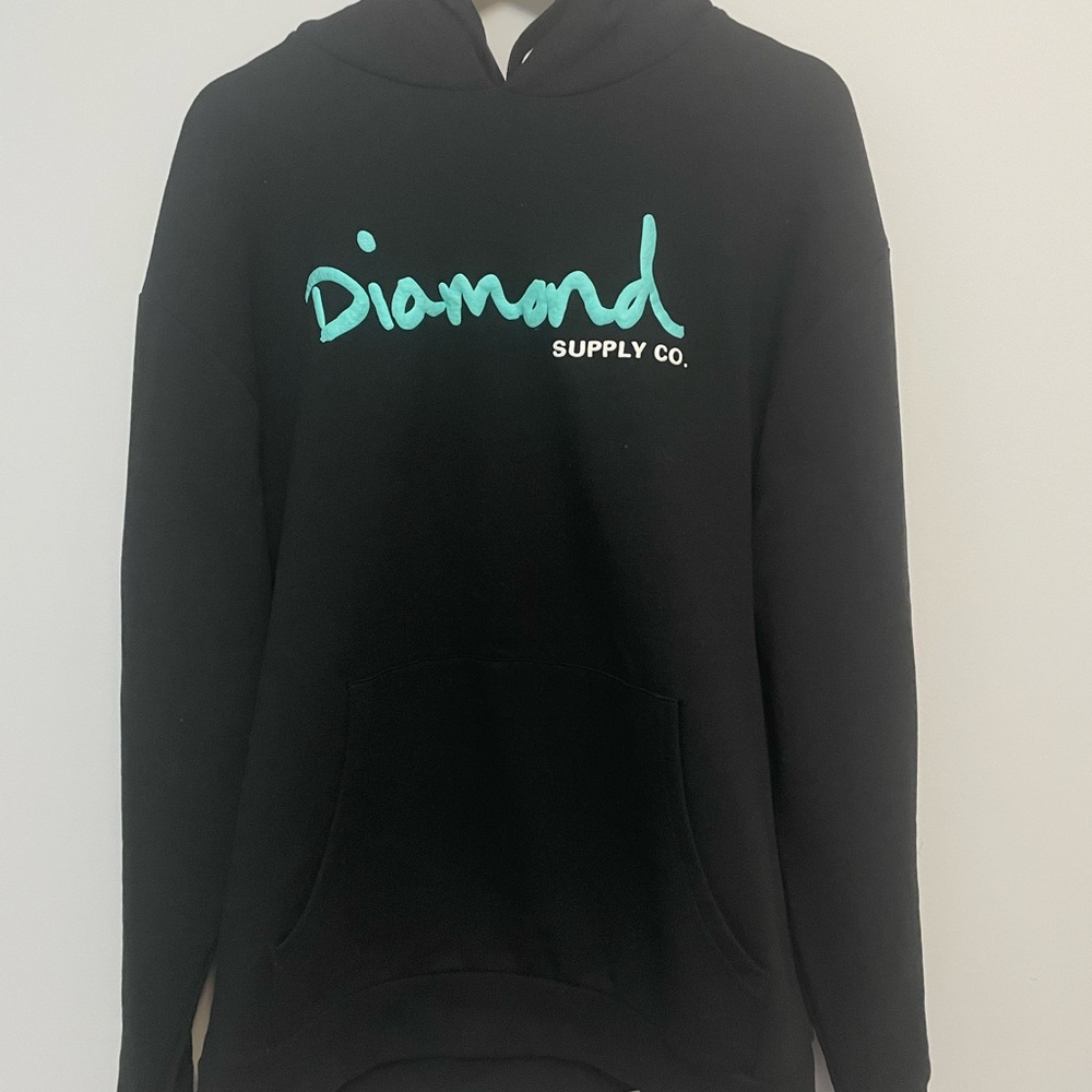 Diamond Supply Co. Red and Black Tag Hoodie